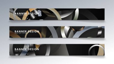 Daire arka planlı dikdörtgen bir afiş ayarlayın. nötr renk gradyanı