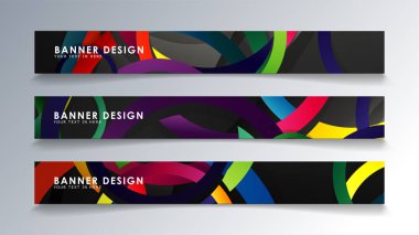 Renkli bir daire arka plan ile dikdörtgen afiş ayarlayın