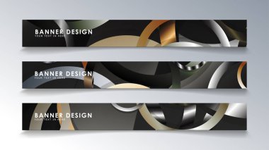 Daire arka planlı dikdörtgen bir afiş ayarlayın. nötr renk gradyanı