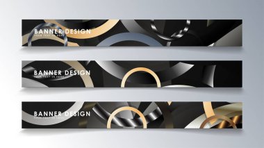 Daire arka planlı dikdörtgen bir afiş ayarlayın. nötr renk gradyanı