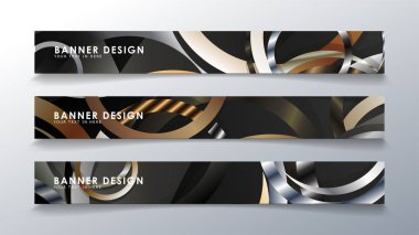 Daire arka planlı dikdörtgen bir afiş ayarlayın. nötr renk gradyanı