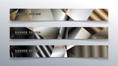 Metal geometrik degrade renklerin bir arka plan ile soyut dikdörtgen vektör afiş. tasarım şablonu. gelecek Poster şablonu tasarımı