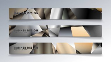 Metal geometrik degrade renklerin bir arka plan ile soyut dikdörtgen vektör afiş. tasarım şablonu. gelecek Poster şablonu tasarımı