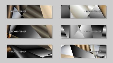 Metal geometrik degrade renklerin bir arka plan ile soyut dikdörtgen vektör afiş. tasarım şablonu. gelecek Poster şablonu tasarımı