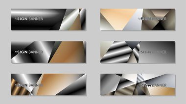 Metal geometrik degrade renklerin bir arka plan ile soyut dikdörtgen vektör afiş. tasarım şablonu. gelecek Poster şablonu tasarımı