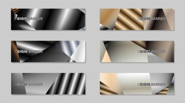 Metal geometrik degrade renklerin bir arka plan ile soyut dikdörtgen vektör afiş. tasarım şablonu. gelecek Poster şablonu tasarımı