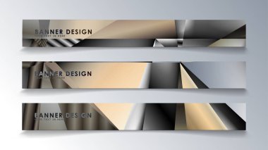 Metal geometrik degrade renklerin bir arka plan ile soyut dikdörtgen vektör afiş. tasarım şablonu. gelecek Poster şablonu tasarımı