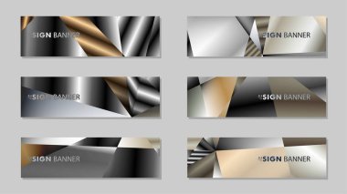 Metal geometrik degrade renklerin bir arka plan ile soyut dikdörtgen vektör afiş. tasarım şablonu. gelecek Poster şablonu tasarımı