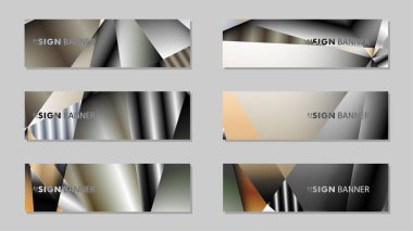 Metal geometrik degrade renklerin bir arka plan ile soyut dikdörtgen vektör afiş. tasarım şablonu. gelecek Poster şablonu tasarımı