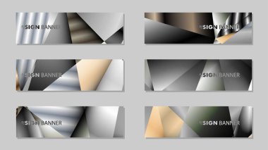 Metal geometrik degrade renklerin bir arka plan ile soyut dikdörtgen vektör afiş. tasarım şablonu. gelecek Poster şablonu tasarımı