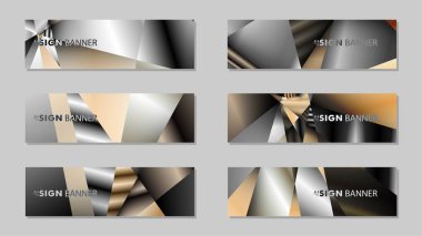 Metal geometrik degrade renklerin bir arka plan ile soyut dikdörtgen vektör afiş. tasarım şablonu. gelecek Poster şablonu tasarımı