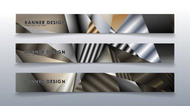 Metal geometrik degrade renklerin bir arka plan ile soyut dikdörtgen vektör afiş. tasarım şablonu. gelecek Poster şablonu tasarımı