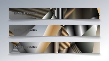 Metal geometrik degrade renklerin bir arka plan ile soyut dikdörtgen vektör afiş. tasarım şablonu. gelecek Poster şablonu tasarımı