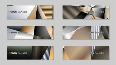 Metal geometrik degrade renklerin bir arka plan ile soyut dikdörtgen vektör afiş. tasarım şablonu. gelecek Poster şablonu tasarımı