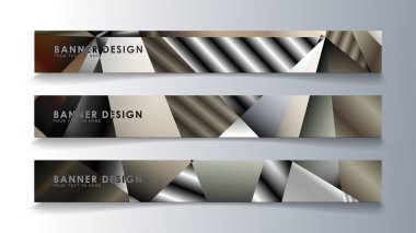 Metal geometrik degrade renklerin bir arka plan ile soyut dikdörtgen vektör afiş. tasarım şablonu. gelecek Poster şablonu tasarımı