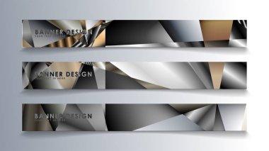 Metal geometrik degrade renklerin bir arka plan ile soyut dikdörtgen vektör afiş. tasarım şablonu. gelecek Poster şablonu tasarımı