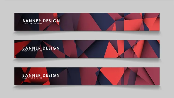 Абстрактные векторные векторные баннеры с красным чёрным геометрическим градиентным фоном. дизайн шаблонов. будущий дизайн шаблона плаката — стоковый вектор