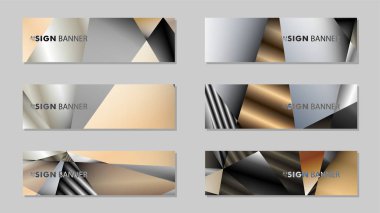 Metal geometrik degrade renklerin bir arka plan ile soyut dikdörtgen vektör afiş. tasarım şablonu. gelecek Poster şablonu tasarımı