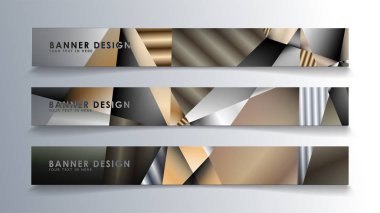 Metal geometrik degrade renklerin bir arka plan ile soyut dikdörtgen vektör afiş. tasarım şablonu. gelecek Poster şablonu tasarımı