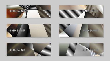 Metal geometrik degrade renklerin bir arka plan ile soyut dikdörtgen vektör afiş. tasarım şablonu. gelecek Poster şablonu tasarımı