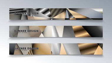 Metal geometrik degrade renklerin bir arka plan ile soyut dikdörtgen vektör afiş. tasarım şablonu. gelecek Poster şablonu tasarımı