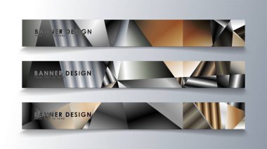 Metal geometrik degrade renklerin bir arka plan ile soyut dikdörtgen vektör afiş. tasarım şablonu. gelecek Poster şablonu tasarımı