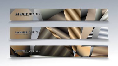 Metal geometrik degrade renklerin bir arka plan ile soyut dikdörtgen vektör afiş. tasarım şablonu. gelecek Poster şablonu tasarımı