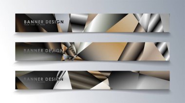 Metal geometrik degrade renklerin bir arka plan ile soyut dikdörtgen vektör afiş. tasarım şablonu. gelecek Poster şablonu tasarımı