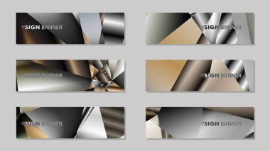 Metal geometrik degrade renklerin bir arka plan ile soyut dikdörtgen vektör afiş. tasarım şablonu. gelecek Poster şablonu tasarımı