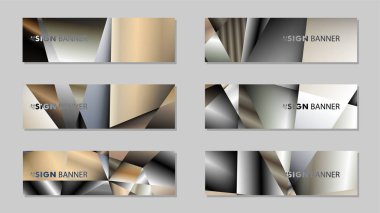 Metal geometrik degrade renklerin bir arka plan ile soyut dikdörtgen vektör afiş. tasarım şablonu. gelecek Poster şablonu tasarımı