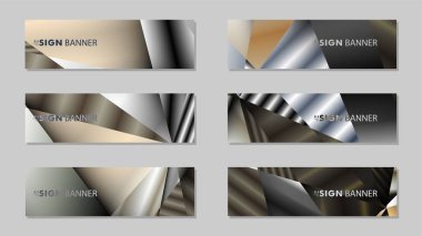 Metal geometrik degrade renklerin bir arka plan ile soyut dikdörtgen vektör afiş. tasarım şablonu. gelecek Poster şablonu tasarımı