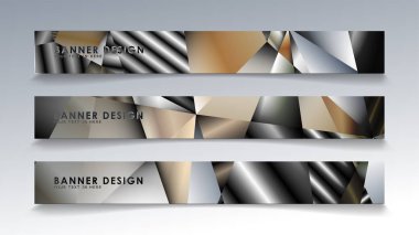 Metal geometrik degrade renklerin bir arka plan ile soyut dikdörtgen vektör afiş. tasarım şablonu. gelecek Poster şablonu tasarımı