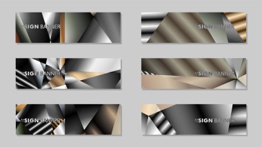 Metal geometrik degrade renklerin bir arka plan ile soyut dikdörtgen vektör afiş. tasarım şablonu. gelecek Poster şablonu tasarımı