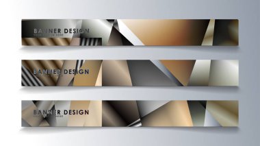 Metal geometrik degrade renklerin bir arka plan ile soyut dikdörtgen vektör afiş. tasarım şablonu. gelecek Poster şablonu tasarımı