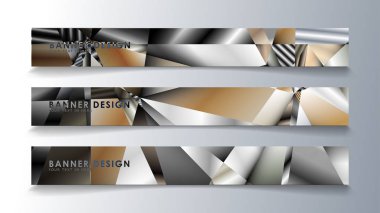 Metal geometrik degrade renklerin bir arka plan ile soyut dikdörtgen vektör afiş. tasarım şablonu. gelecek Poster şablonu tasarımı