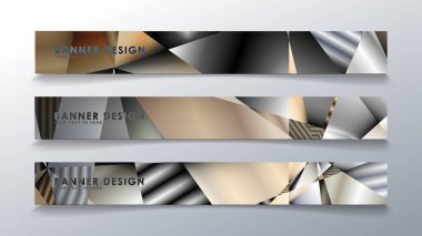 Metal geometrik degrade renklerin bir arka plan ile soyut dikdörtgen vektör afiş. tasarım şablonu. gelecek Poster şablonu tasarımı