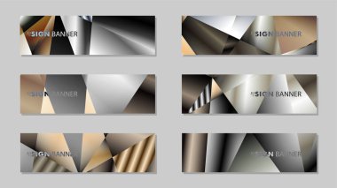 Metal geometrik degrade renklerin bir arka plan ile soyut dikdörtgen vektör afiş. tasarım şablonu. gelecek Poster şablonu tasarımı