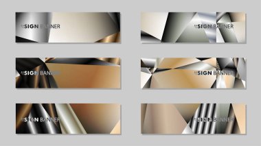 Metal geometrik degrade renklerin bir arka plan ile soyut dikdörtgen vektör afiş. tasarım şablonu. gelecek Poster şablonu tasarımı