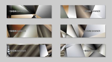 Metal geometrik degrade renklerin bir arka plan ile soyut dikdörtgen vektör afiş. tasarım şablonu. gelecek Poster şablonu tasarımı