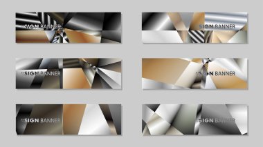 Metal geometrik degrade renklerin bir arka plan ile soyut dikdörtgen vektör afiş. tasarım şablonu. gelecek Poster şablonu tasarımı