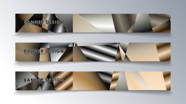 Metal geometrik degrade renklerin bir arka plan ile soyut dikdörtgen vektör afiş. tasarım şablonu. gelecek Poster şablonu tasarımı