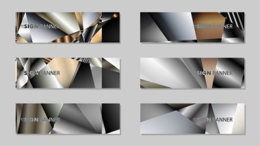 Metal geometrik degrade renklerin bir arka plan ile soyut dikdörtgen vektör afiş. tasarım şablonu. gelecek Poster şablonu tasarımı