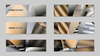 Metal geometrik degrade renklerin bir arka plan ile soyut dikdörtgen vektör afiş. tasarım şablonu. gelecek Poster şablonu tasarımı