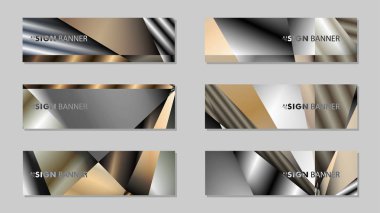 Metal geometrik degrade renklerin bir arka plan ile soyut dikdörtgen vektör afiş. tasarım şablonu. gelecek Poster şablonu tasarımı