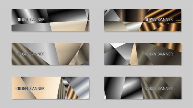 Metal geometrik degrade renklerin bir arka plan ile soyut dikdörtgen vektör afiş. tasarım şablonu. gelecek Poster şablonu tasarımı