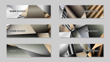 Metal geometrik degrade renklerin bir arka plan ile soyut dikdörtgen vektör afiş. tasarım şablonu. gelecek Poster şablonu tasarımı