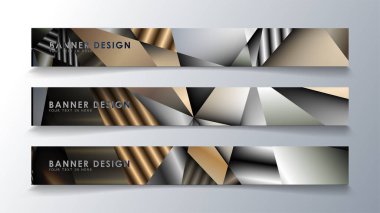 Metal geometrik degrade renklerin bir arka plan ile soyut dikdörtgen vektör afiş. tasarım şablonu. gelecek Poster şablonu tasarımı