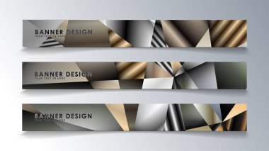 Metal geometrik degrade renklerin bir arka plan ile soyut dikdörtgen vektör afiş. tasarım şablonu. gelecek Poster şablonu tasarımı