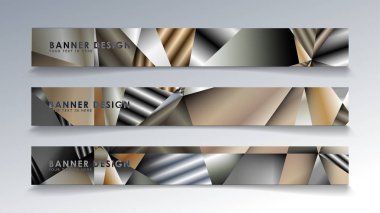 Metal geometrik degrade renklerin bir arka plan ile soyut dikdörtgen vektör afiş. tasarım şablonu. gelecek Poster şablonu tasarımı