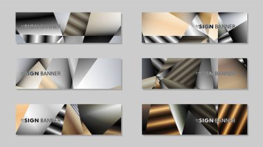 Metal geometrik degrade renklerin bir arka plan ile soyut dikdörtgen vektör afiş. tasarım şablonu. gelecek Poster şablonu tasarımı